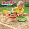 4E's Novelty Large Sand Sifter for Sandbox Beach 4 Pack - Sand Sifter for Shark Teeth, Rock, Plastic - Beach Toys, Sand Toys for Sandbox Kids & Toddlers view 2