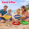 4E's Novelty Large Sand Sifter for Sandbox Beach 4 Pack - Sand Sifter for Shark Teeth, Rock, Plastic - Beach Toys, Sand Toys for Sandbox Kids & Toddlers view 3
