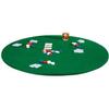 Altatac Felt Card Poker Table Cover 36-42 inches Green Stretch Elastic Fitted Bridge Card, Mahjong, Dominoes and Casino Game Night Table Topper Table Cloth Protector view 1