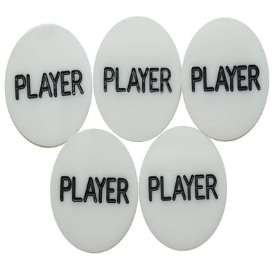 5 Baccarat Player Button Set Casino Games