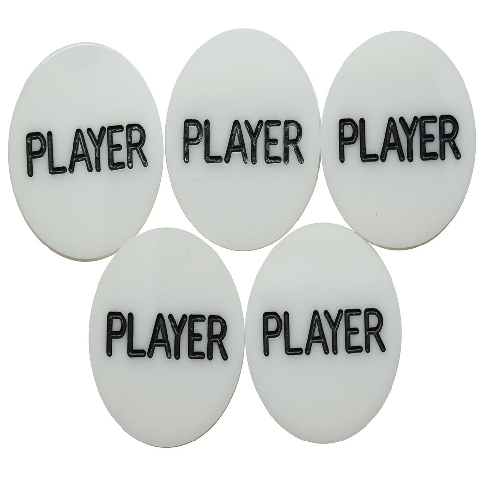 5 Baccarat Player Button Set Casino Games