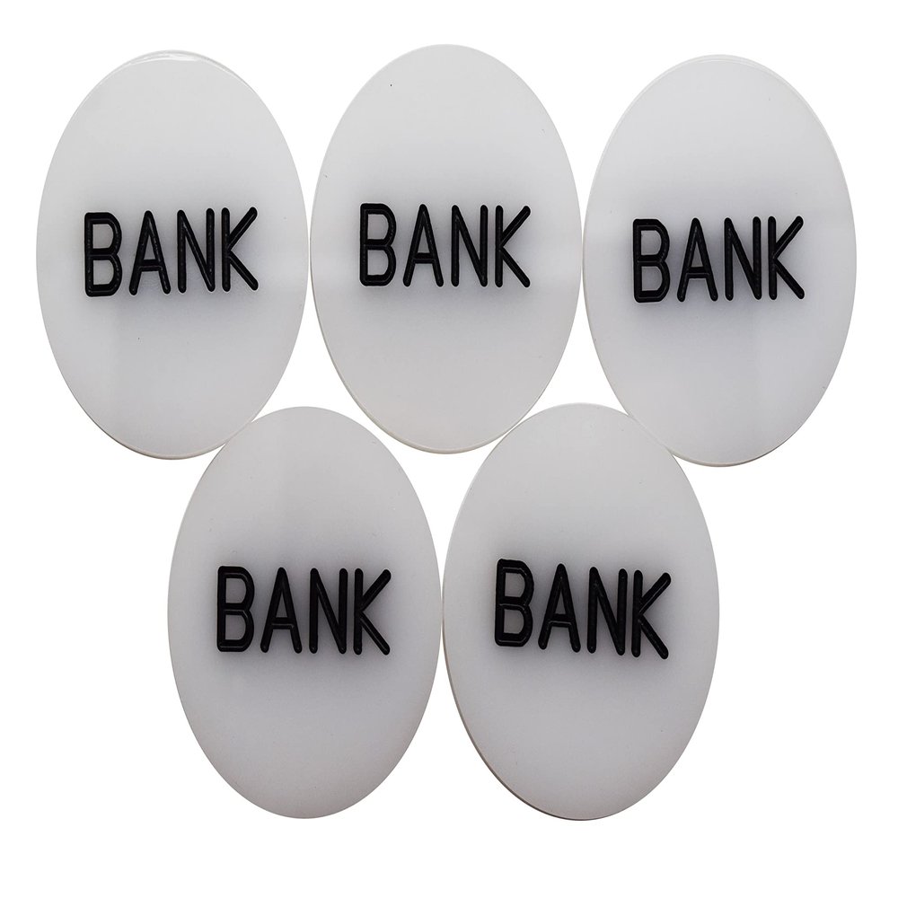 5 Baccarat Bank Button Set Casino Games
