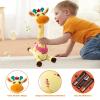 JISON21 Dancing Talking Giraffe Plush Toy, Funny Singing Recording & Repeating Musical Giraffe, Unique Valentine's Day Gift for Girlfriend Boyfriend, Interactive Fun for Baby Toddlers Kids(Yellow) view 4