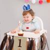 1st Birthday Decorations for High Chair Banner Boy's First Highchair Birthday Banner Baby Wild One Burlap Decorations Woodland Theme Party Ribbon Supplies Booth Photo Props view 3