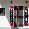 5665 Happy 17th Birthday Porch Sign Door Banner Decor Red and Black  Glitter Cheers to 17 Years Old Birthday Party Theme 01 0 view 3