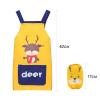 Cute Apron for Boy Girl Waterproof Art Smock for Painting Cooking Craft Baking Cartoon Animal Chef Apron Kit + Over Sleeve view 4