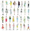 108 PCS People Stickers Urban Lovely Fashion Girls Stickers Not repeating Waterproof Handbook Dolls Stickers for Art Journaling Bullet Junk Journal Planners Notebook Collage Album Aesthetic view 2
