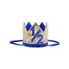Bchinb Baby 1/2 st Birthday Crown Hat, Birthday Party Decorations, Kids Party Props Shooting, Party Supplies (Blue Gold) view 1