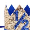 Bchinb Baby 1/2 st Birthday Crown Hat, Birthday Party Decorations, Kids Party Props Shooting, Party Supplies (Blue Gold) view 2