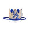 Bchinb Baby 1/2 st Birthday Crown Hat, Birthday Party Decorations, Kids Party Props Shooting, Party Supplies (Blue Gold) view 3