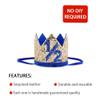 Bchinb Baby 1/2 st Birthday Crown Hat, Birthday Party Decorations, Kids Party Props Shooting, Party Supplies (Blue Gold) view 4