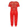 VernLan Boys Girls Sequins Hip Hop Jazz Costume Modern Street Dance Clothing Set for Stage Performance Show Red 3-4 Years view 2
