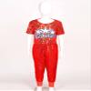 VernLan Boys Girls Sequins Hip Hop Jazz Costume Modern Street Dance Clothing Set for Stage Performance Show Red 3-4 Years view 4