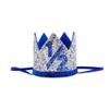 Bchinb Baby 1/2 st Birthday Crown Hat, Birthday Party Decorations, Kids Party Props Shooting, Party Supplies (Blue Silver) view 1
