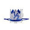 Bchinb Baby 1/2 st Birthday Crown Hat, Birthday Party Decorations, Kids Party Props Shooting, Party Supplies (Blue Silver) view 3