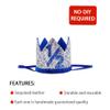 Bchinb Baby 1/2 st Birthday Crown Hat, Birthday Party Decorations, Kids Party Props Shooting, Party Supplies (Blue Silver) view 4