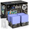 200 Card Sleeves Top Loaders for Cards, 3"X4" Toploaders for Cards, Premium Baseball Card Protectors Hard Plastic for Sports and Game Cards (100 Top Loaders + 100 Clear Sleeves) view 1