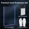 200 Card Sleeves Top Loaders for Cards, 3"X4" Toploaders for Cards, Premium Baseball Card Protectors Hard Plastic for Sports and Game Cards (100 Top Loaders + 100 Clear Sleeves) view 4