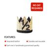 Bchinb Baby 1/2 st Birthday Crown Hat, Birthday Party Decorations, Kids Party Props Shooting, Party Supplies (Black Gold) view 4