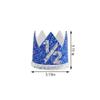 Bchinb Baby 1/2 st Birthday Crown Hat, Birthday Party Decorations, Kids Party Props Shooting, Party Supplies (Silver Blue) view 3