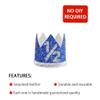 Bchinb Baby 1/2 st Birthday Crown Hat, Birthday Party Decorations, Kids Party Props Shooting, Party Supplies (Silver Blue) view 4