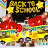 20Pcs Back to School Balloon, Welcome School Bus Foil Balloons, Happy Apple Helium Mylar Balloons Bulk for Party Decorations view 4