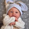 KAWAYII 46CM Reborn Premie Baby Genesis Full Body Hand Painted Doll Cute Lifelike Soft Vinyl Boy Doll Babies with Clothes and Accessories Gift for Kids with Two Sets of Clothes and Beer view 2