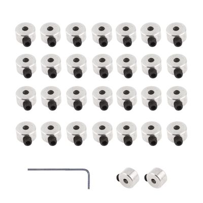YXQ Plane Landing Gear Wheel Stop 0.08"/2.1mm Wheel Collar for RC Airplane Model Aircraft(30-Pack)