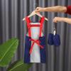 Cute Apron for Boy Girl Waterproof Art Smock for Painting Cooking Craft Baking Cartoon Animal Chef Apron Kit + Over Sleeve view 3