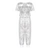 VernLan Boys Girls Sequins Hip Hop Jazz Costume Modern Street Dance Clothing Set for Stage Performance Show Silver 5-6 Years view 2