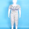 VernLan Boys Girls Sequins Hip Hop Jazz Costume Modern Street Dance Clothing Set for Stage Performance Show Silver 5-6 Years view 3