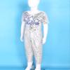 VernLan Boys Girls Sequins Hip Hop Jazz Costume Modern Street Dance Clothing Set for Stage Performance Show Silver 5-6 Years view 4