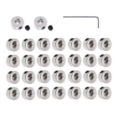 YXQ Plane Landing Gear Wheel Stop 0.12"/3.1mm Wheel Collar for RC Airplane Model Aircraft(30-Pack)