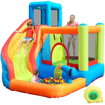 Doctor Dolphin Bounce House for Kids, Indoor Bounce House, Inflatable Small Bounce House with Slide, Kids Bouncy House Water Slide, Bouncy Castle for Dry and Wet(Blower Included)