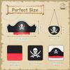 Legigo 48 Pcs Pirate Hat with Eye Mask - Classic Costume Cap Accessories for Pirate Party Cosplay Caribbean Dress, Black view 2