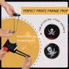 Legigo 48 Pcs Pirate Hat with Eye Mask - Classic Costume Cap Accessories for Pirate Party Cosplay Caribbean Dress, Black view 3