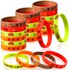Chivao 24 Pcs Camping Party Favors Silicone Bracelets Camping Theme Rubber Wristbands Happy Camper Rubber Bracelets for Adventure Birthday Party Supplies and Decorations view 1