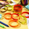 Chivao 24 Pcs Camping Party Favors Silicone Bracelets Camping Theme Rubber Wristbands Happy Camper Rubber Bracelets for Adventure Birthday Party Supplies and Decorations view 4