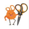 Pelikan Griffix School Scissors Pointed Scissors for Right-Handed Users, Neon Black, Pack of 1 view 4