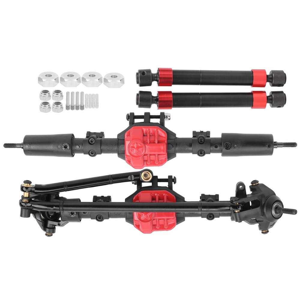 Gear Front and Rear Axle, Drive Shaft Axle, Metal Material Nylon InjectionMolded Shell for SCX10 I / SCX10 II