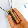 Antique Brass Kaleidoscope Pendent - Easy to Carry, Handmade for Kids, Family & Friends - 3" x 0.7" view 1