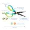 Pelikan Griffix 820592 School Scissors Pointed for Left-Handed Users, NeonFreshBlue, Pack of 1 view 3