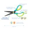 Pelikan Griffix School Scissors Pointed Scissors for Right-Handed Users, Neon Fresh Blue, Pack of 1 view 3