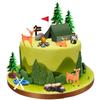 15PCS Camping Cake Decorations - Fireside Camp Decor Set for Kids Camper Fans' Birthday Party view 1