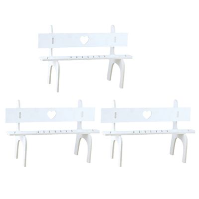 3Pcs Shelf Sitters Figurines Bench Dangling Legs Figurines Bench Miniature Dollhouse Park Dollhouse Furniture Decoration