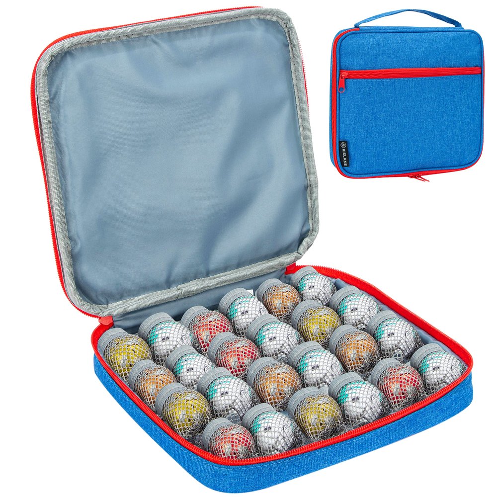 KISLANE Storage Case Compatible with 24 Bakugan Figures, BakuCores, Case Compatible with 24 Bakugan Figures with Zipper Pocket for Accessories, Bag Only (Blue)