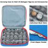 KISLANE Storage Case Compatible with 24 Bakugan Figures, BakuCores, Case Compatible with 24 Bakugan Figures with Zipper Pocket for Accessories, Bag Only (Blue) view 2