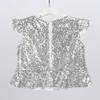 Venjoe Girls Kids Sparkly Sequins Party Tops Mermaid Costume Ruffles Tank Top Vest for Halloween Carnival Birthday Silver 10 Years view 4
