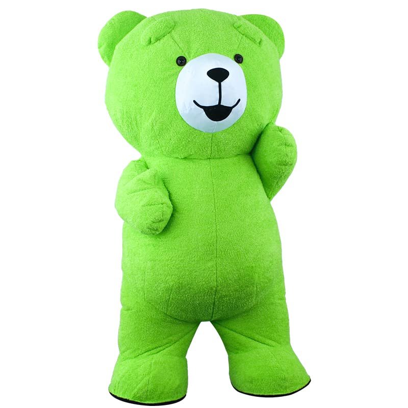 Inflatable Plush Bear Costume Halloween Blow up Jumpsuit for Wedding Marketing Activities Cosplay Parties Mascot Costume (Mint Green), 8.53ft Tall