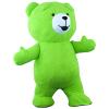Inflatable Plush Bear Costume Halloween Blow up Jumpsuit for Wedding Marketing Activities Cosplay Parties Mascot Costume (Mint Green), 8.53ft Tall view 2